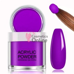 Pudra acrilica de 10g Amelie pentru constructie sau modelaj 3D - PDR20 Mov Neon